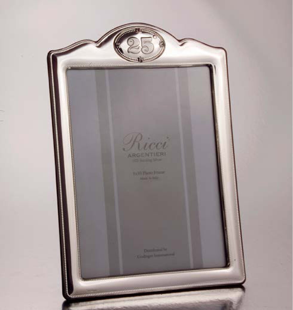 Ricci Anniversary 25Th Anniversary 8" X 10" Sterling Silver Picture Frame