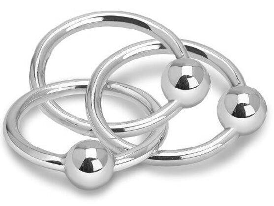 Cunill 3 Rings Ball Rattle - Sterling Silver