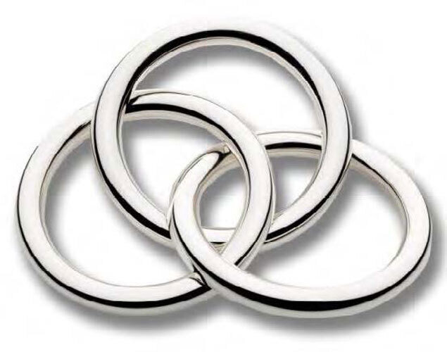Cunill 3 Rings Rattle - Sterling Silver