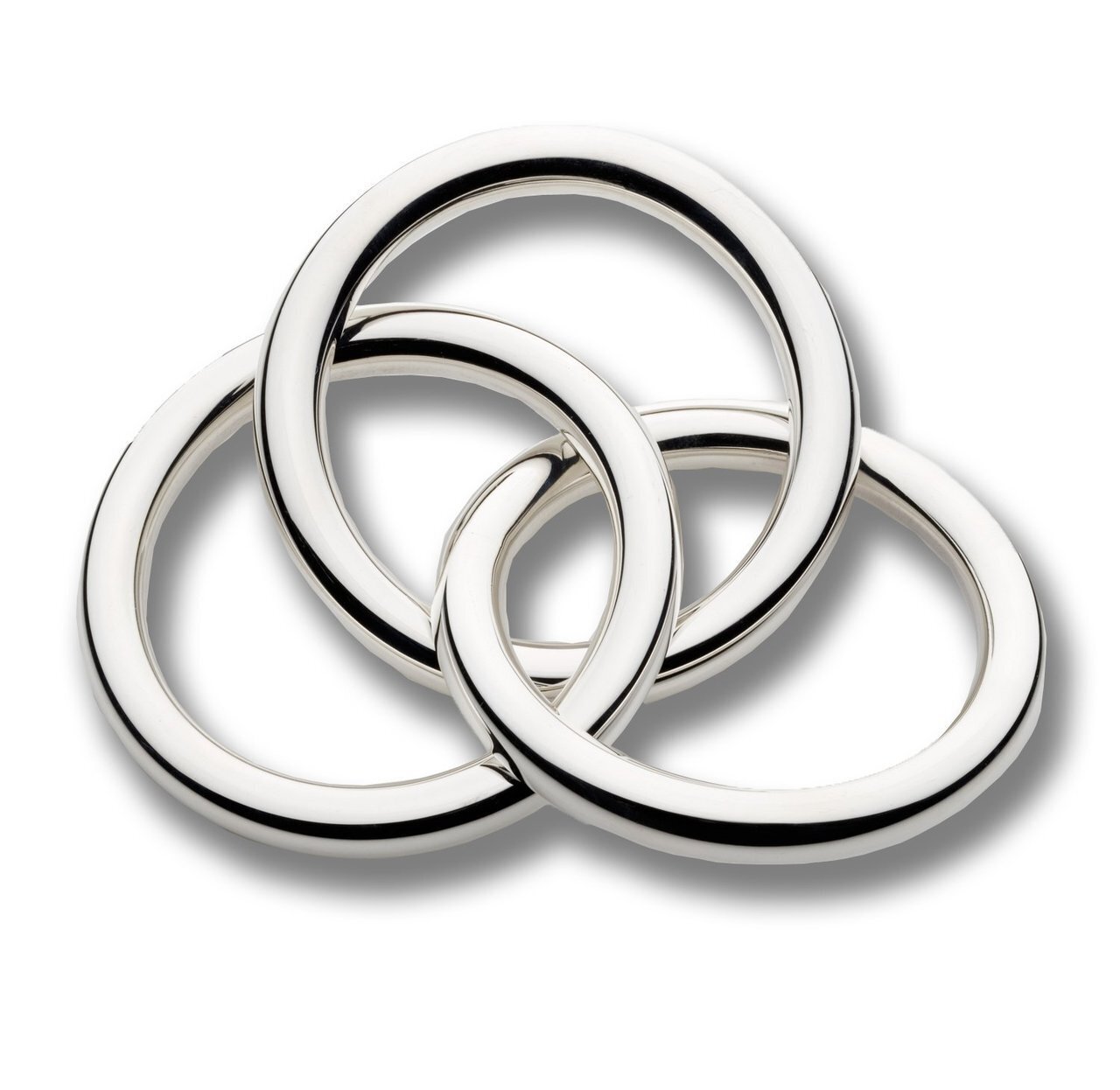 Cunill 3 Rings Rattle - Silverplated
