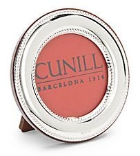 Cunill 5 Inch Round Bead Picture Frame - Sterling Silver
