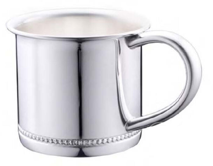 Cunill Beaded Baby Cup - Silverplated