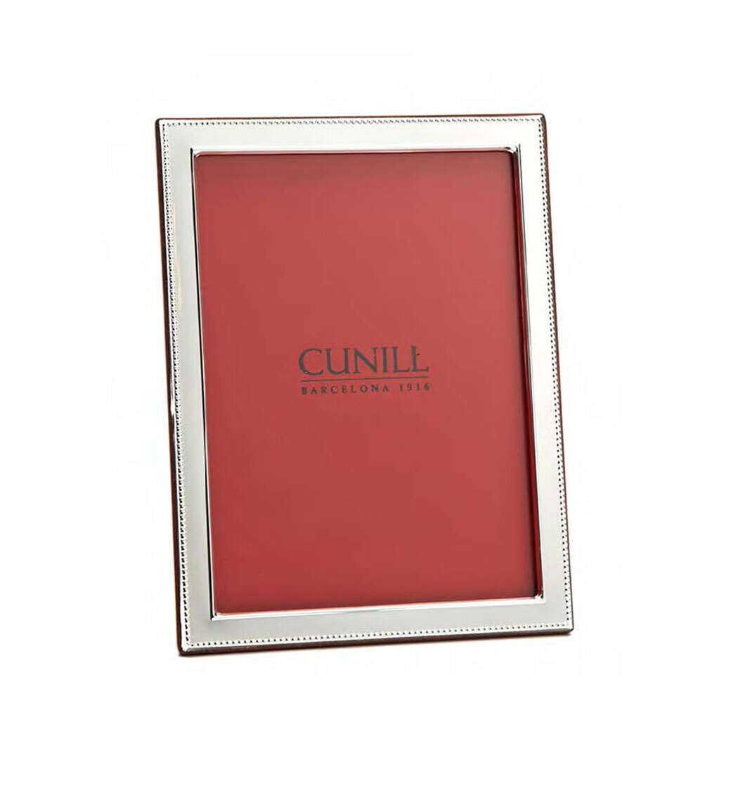Cunill Beaded Flat 4 x 6 Inch Picture Frame - Sterling Silver