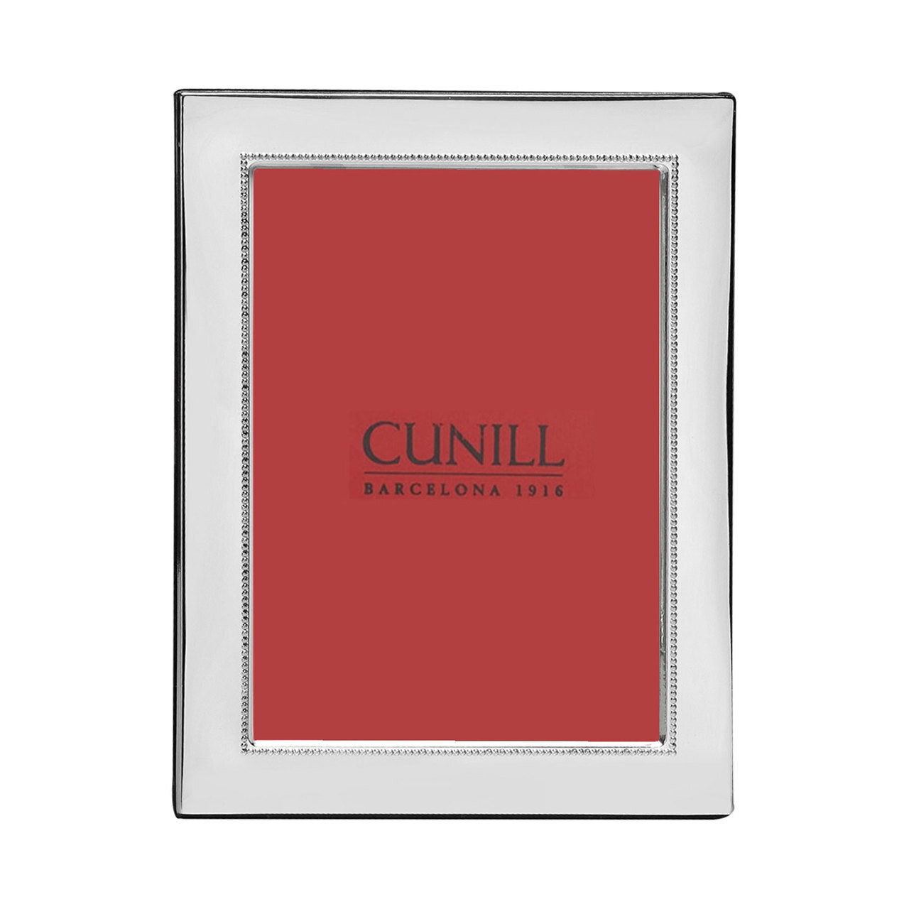 Cunill Beaded Wide 4 x 6 Inch Picture Frame - Sterling Silver