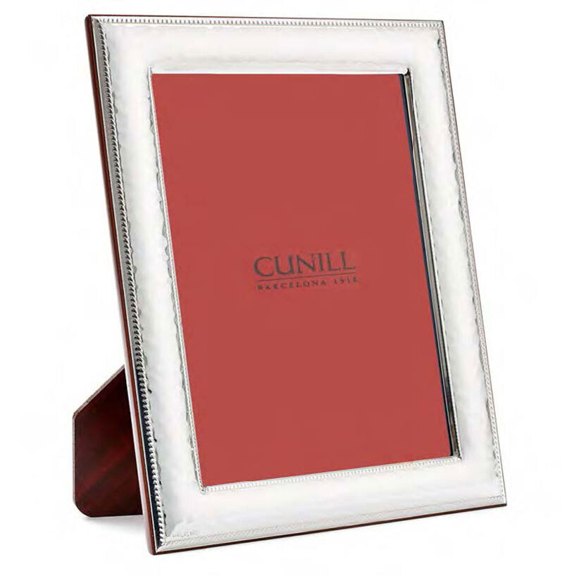 Cunill Hammered Bead 4 x 6 Inch Picture Frame - Sterling Silver