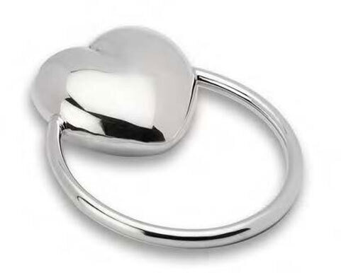 Cunill Heart Ring Rattle - Sterling Silver