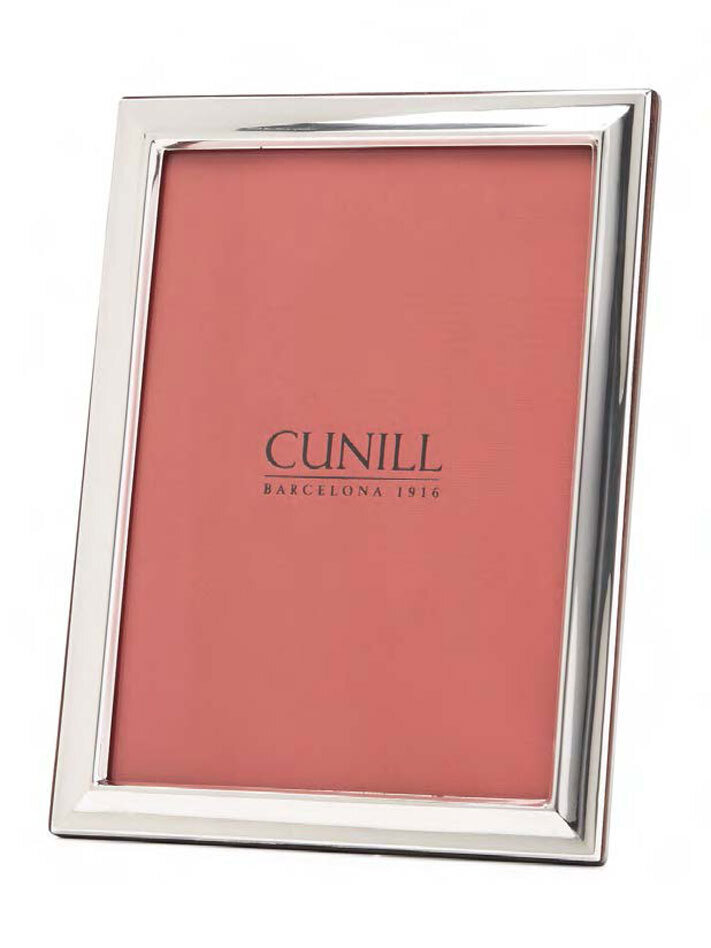 Cunill Plain Bevelled 7 x 9.5 Inch Picture Frame - Sterling Silver