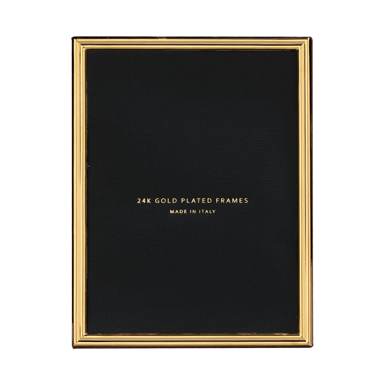 Cunill Plain Narrow 4 x 6 Inch Picture Frame - 24k Gold Plated 0.5 Microns