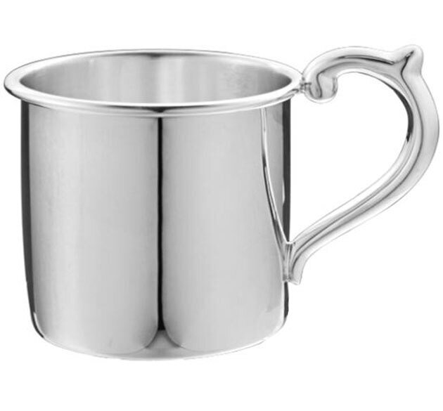 Cunill Plain Sterling Baby Cup - H: 2 1/8 Inch x Dia: 2 3/8 Inch - Sterling Silver