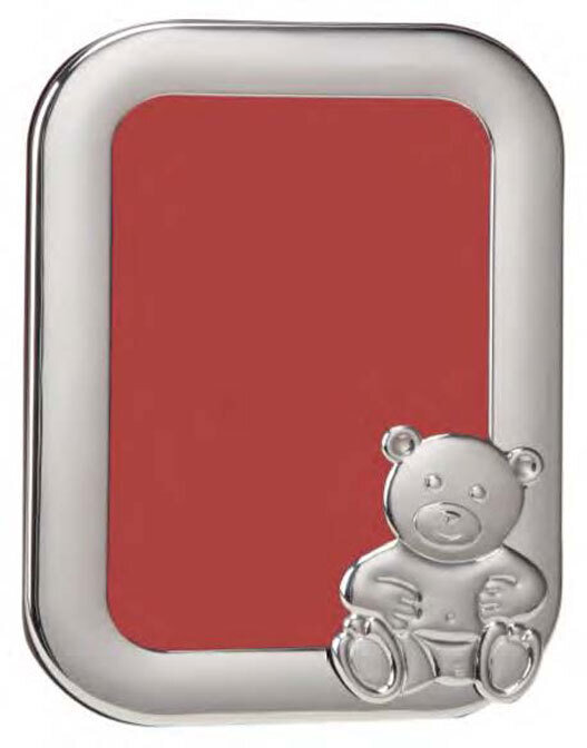 Cunill Sitting Bear Cub 4 x 6 Inch Picture Frame - Sterling Silver