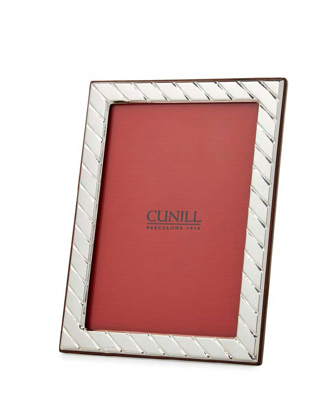 Cunill Stripes 4 x 6 Inch Picture Frame - Sterling Silver