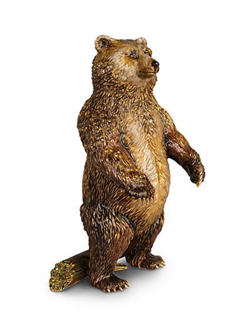 Jay Strongwater Woodrow Natural Bear Figurine