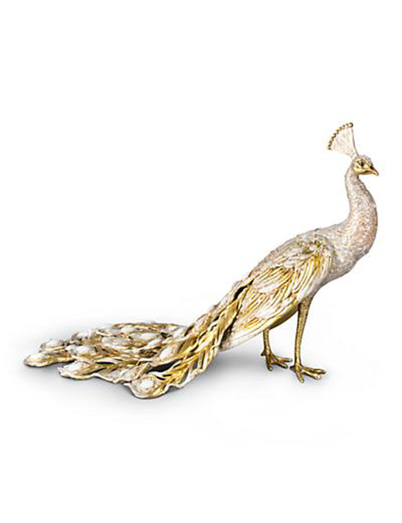 Jay Strongwater Theseus Golden Grand Peacock Figurine