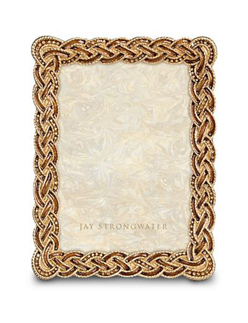 Jay Strongwater Belinda Amber Braided 5 x 7 Inch Picture Frame