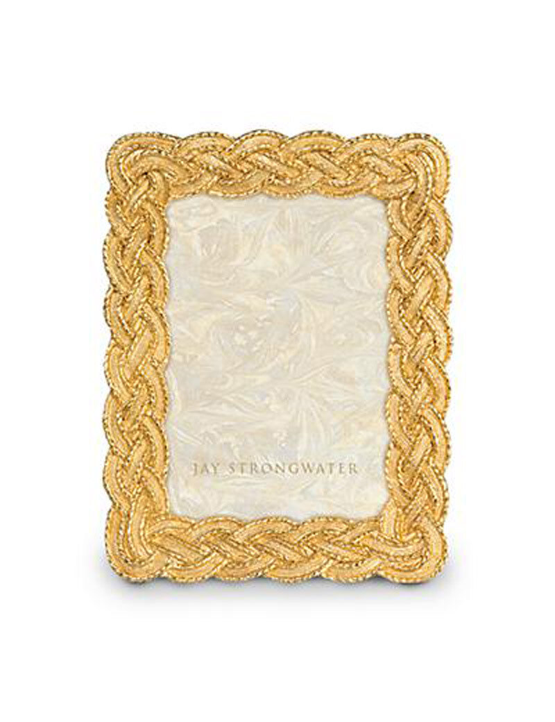 Jay Strongwater Conan Gold Braided 3.5 x 5 Inch Picture Frame