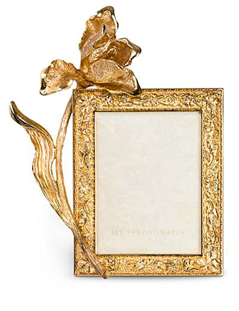 Jay Strongwater Claudia Gold 3 x 4 Inch Tulip Picture Frame, MPN: SPF5815-292,