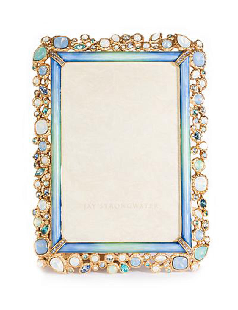 Jay Strongwater Emery Oceana Bejeweled 4 x 6 Inch Picture Frame