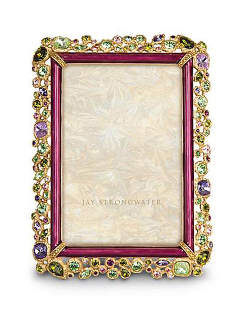 Jay Strongwater Emery Bouquet Bejeweled 4 x 6 Inch Picture Frame