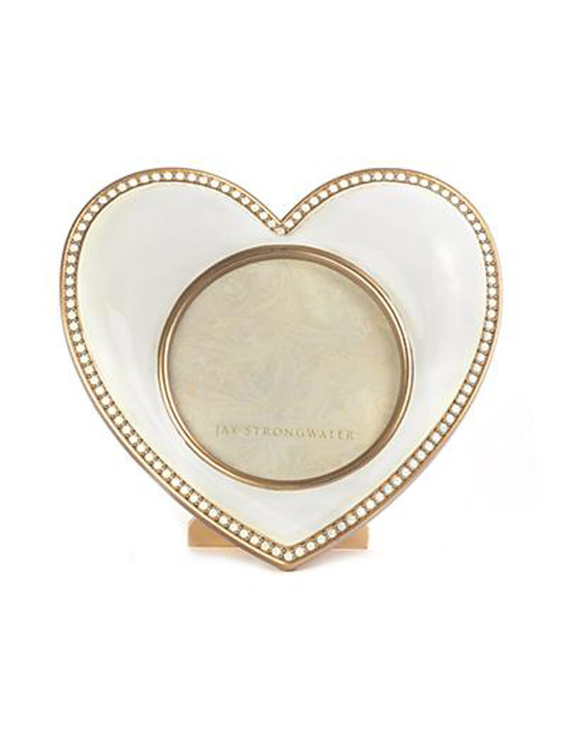 Jay Strongwater Chantal Gold Heart Picture Frame