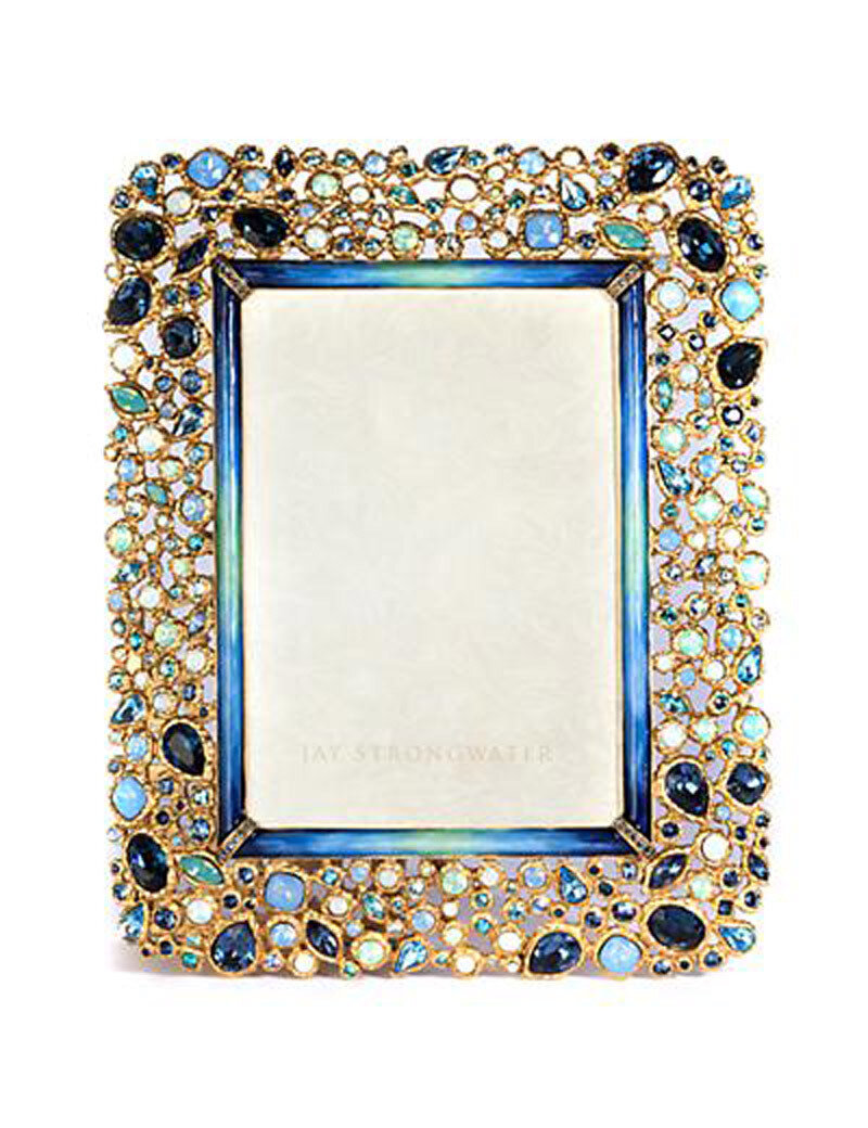 Jay Strongwater Javier Oceana Bejeweled 5 x 7 Inch Picture Frame