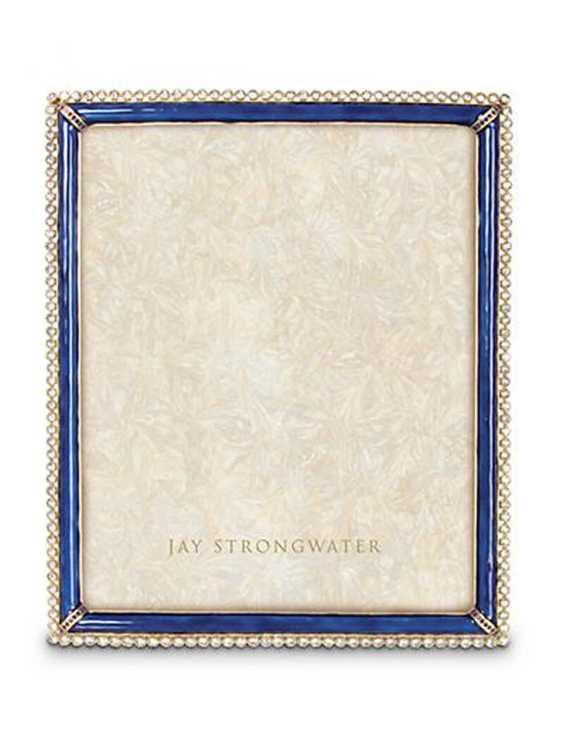 Jay Strongwater Laetitia Delft Garden Stone Edge 8 x 10 Inch Picture Frame
