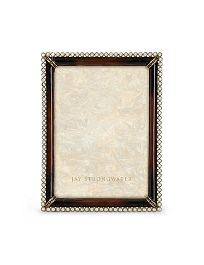 Jay Strongwater Lucas Safari Stone Edge 5 x 7 Inch Picture Frame