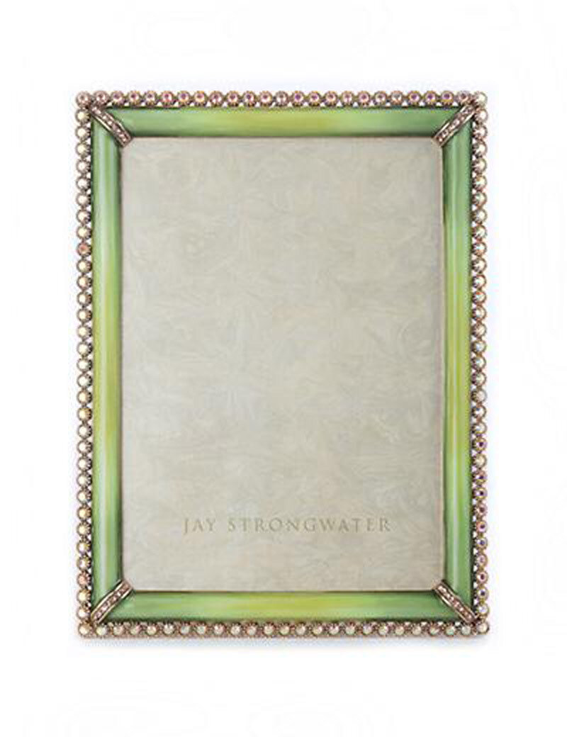 Jay Strongwater Lucas Apple Stone Edge 5 x 7 Inch Picture Frame