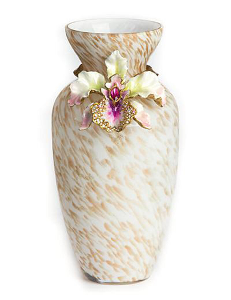 Jay Strongwater Loretta Flora Orchid Vase