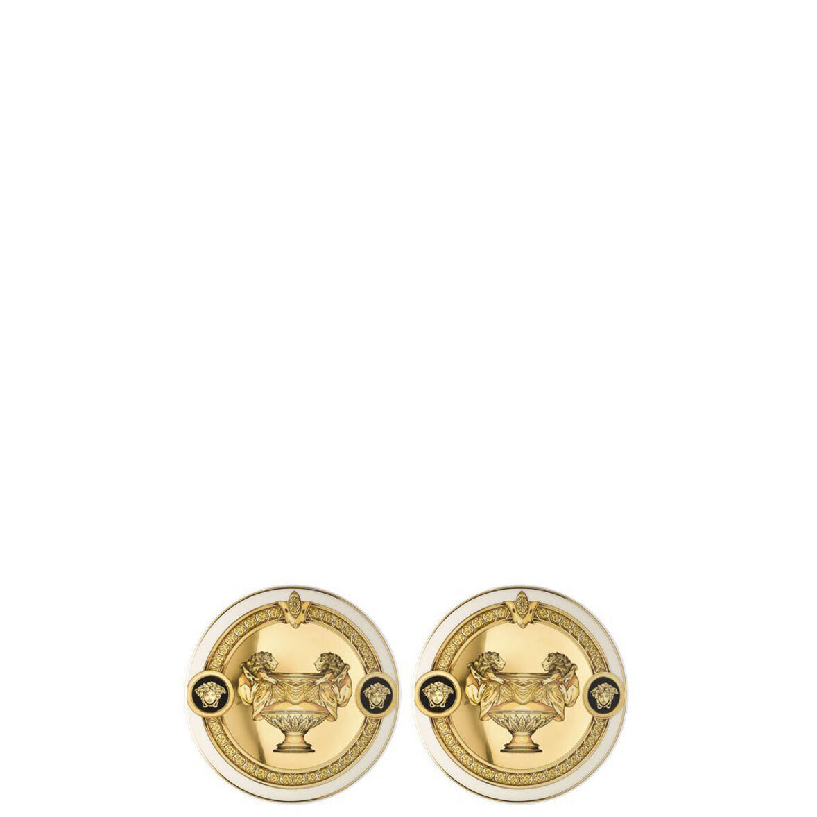 Versace Prestige Gala Coasters Porcelain Set of Two, MPN: 14214-403637-29151, 790955988439