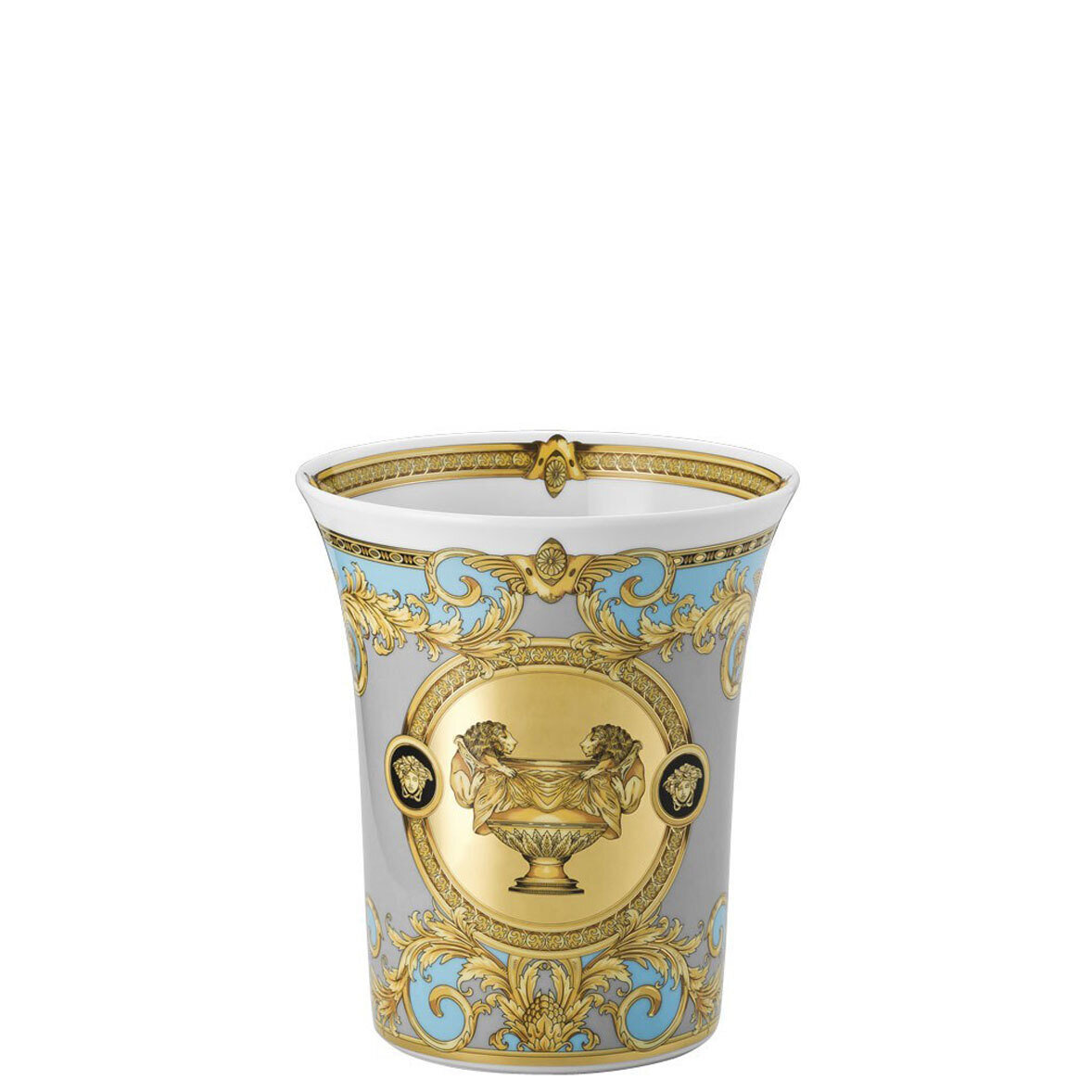 Versace Bleu Prestige Gala Vase 7 Inch