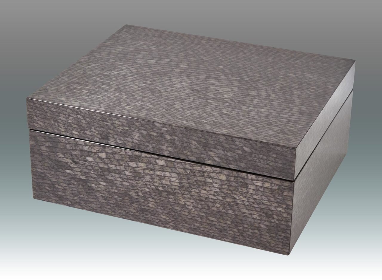 Tizo Fish Skin Style Wooden Box Grey Scale
