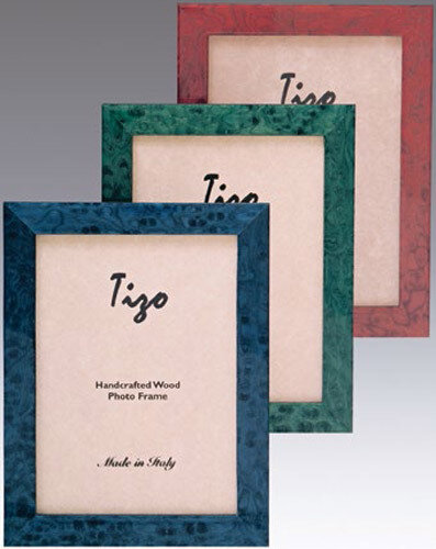 Tizo Deep Light Green Wood Picture Frame 4 x 6 Inch