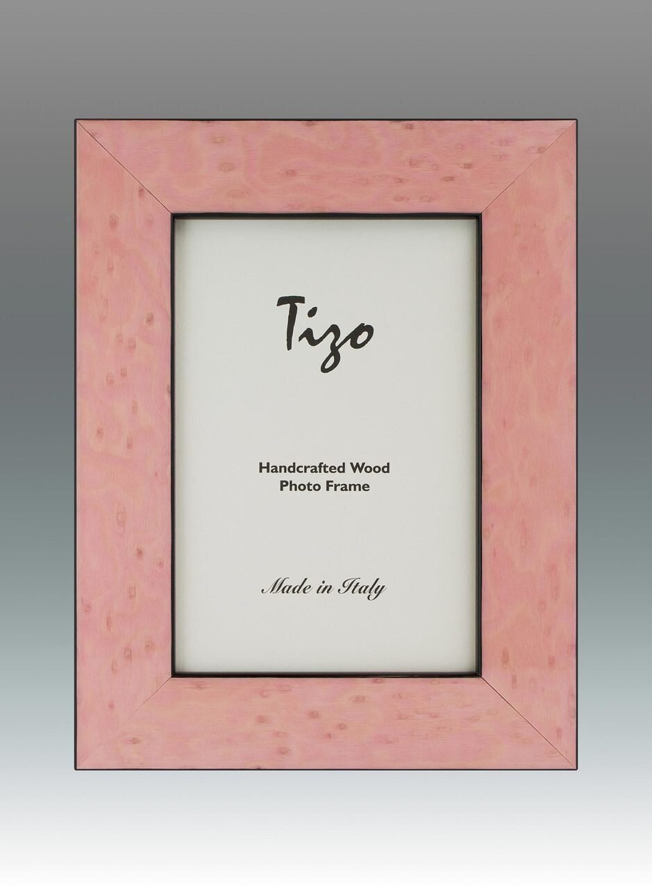 Tizo Pure Pink Wooden Picture Frame 4 x 6 Inch