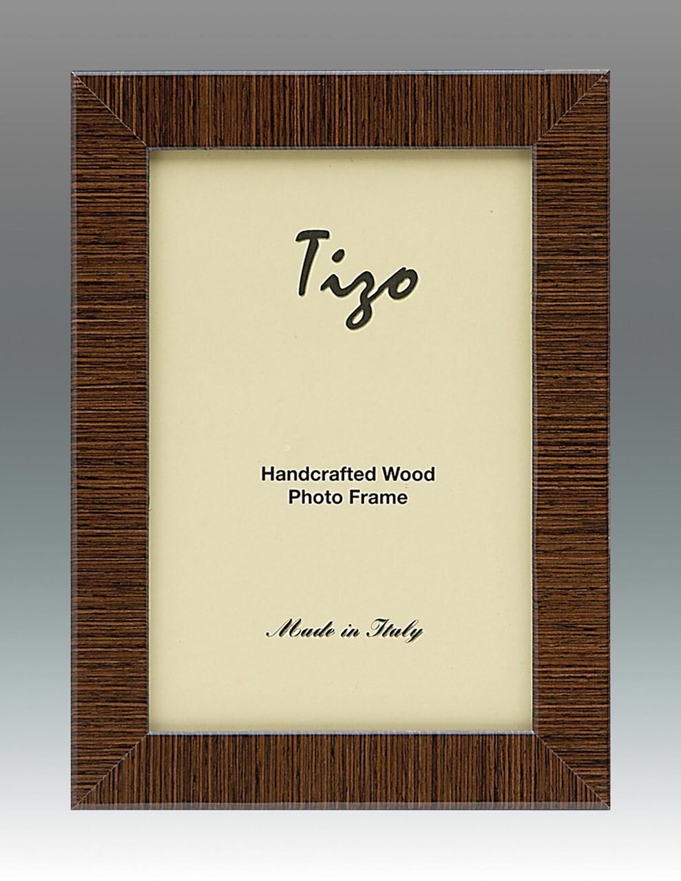 Tizo Brown Striped Wood Picture Frame 4 x 6 Inch
