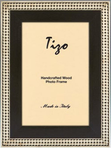 Tizo Black Goldy Border Wooden Picture Frame 4 x 6 Inch