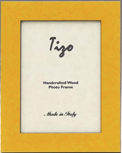 Tizo Pure Yellow Wooden Picture Frame 4 x 6 Inch