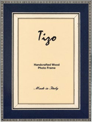 Tizo Zebra Land Blue Wood Picture Frame 4 x 6 Inch