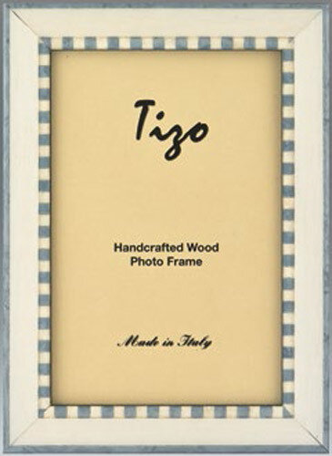 Tizo Baby Blue Zebra Wooden Picture Frame 5 x 7 Inch