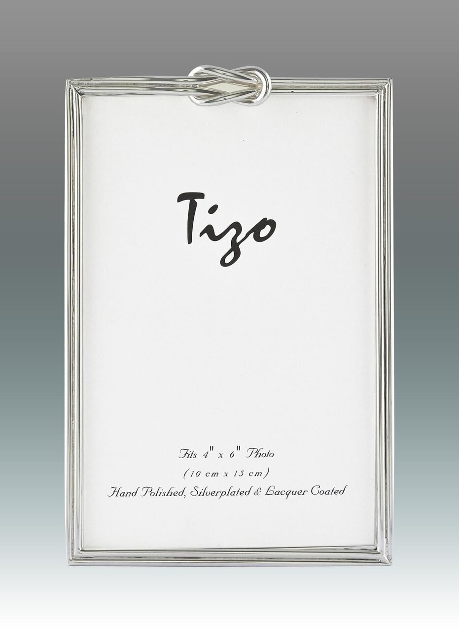 Tizo Love Knots Silver-plated Picture Frame 4 x 6 Inch