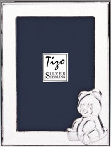 Tizo Teddy Bears Sterling Silver Picture Frame 4 x 6 Bear Inch