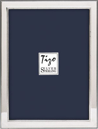 Tizo Simple Beads Sterling Silver Picture Frame 3.5 x 3.5 Inch, MPN: 1930-33,