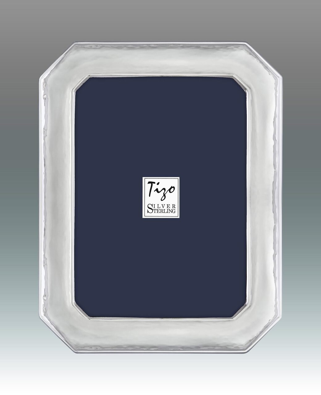 Tizo Long Octagon Sterling Silver Picture Frame 5 x 7 Inch
