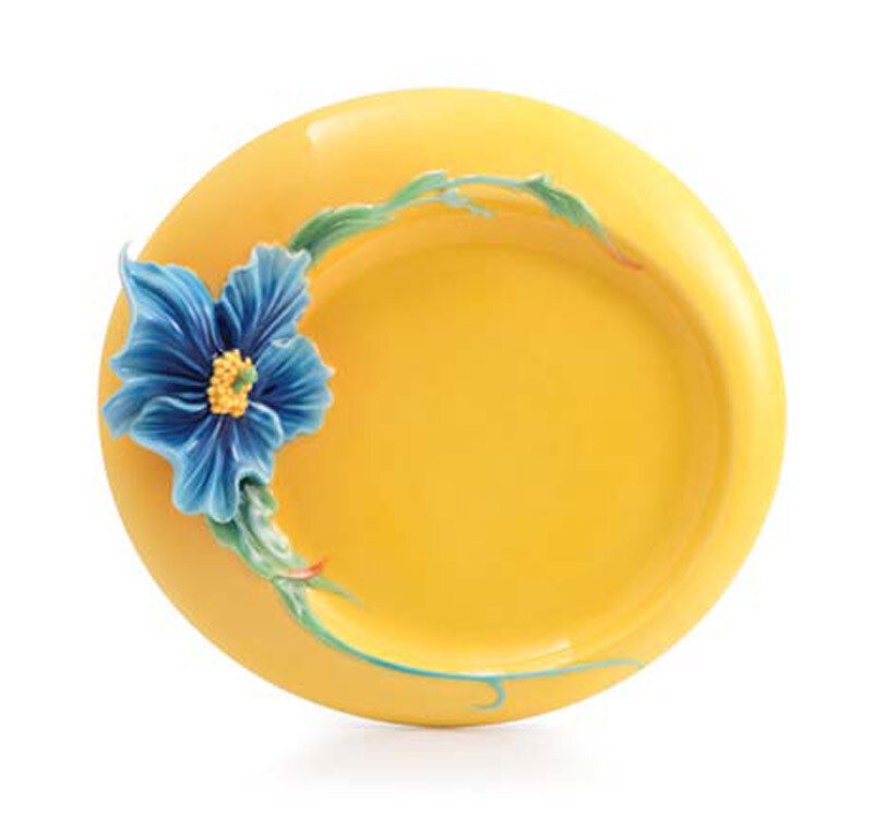 Franz Porcelain Plate Blue Poppy Dessert FZ02929, MPN: FZ02929, 817714011297