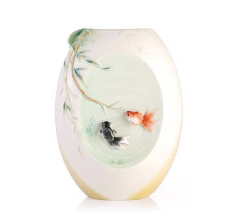 Franz Porcelain Vase Goldfish FZ03310