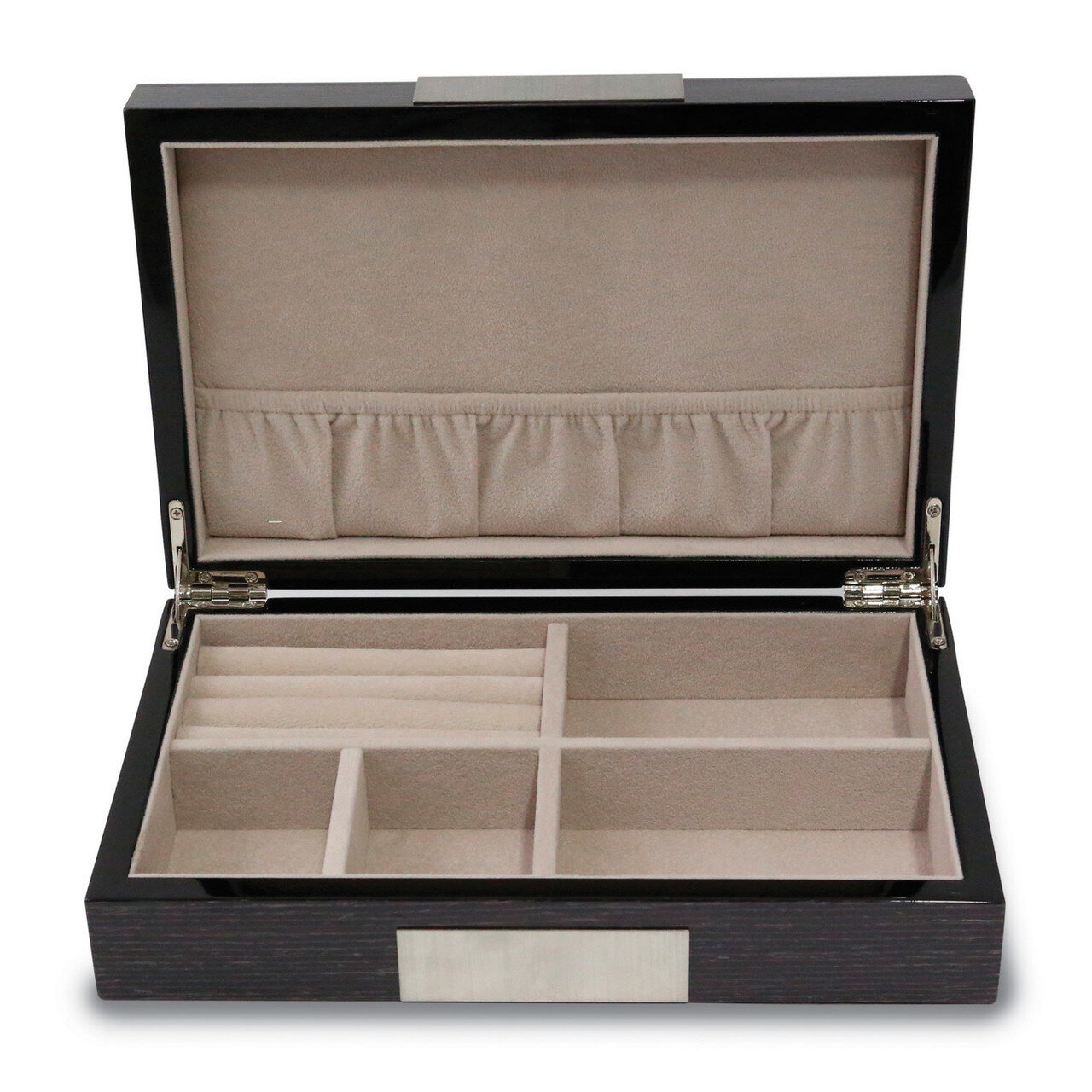 Gray Wood Valet Box w/ Accents &amp; Multi Compartments Stainless Steel GM13301, MPN: GM13301, 79714059…