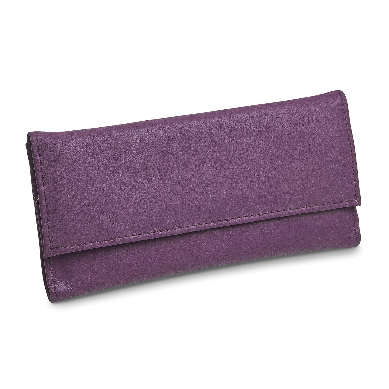 Purple Leather Slim Jewelry Wallet GM17711