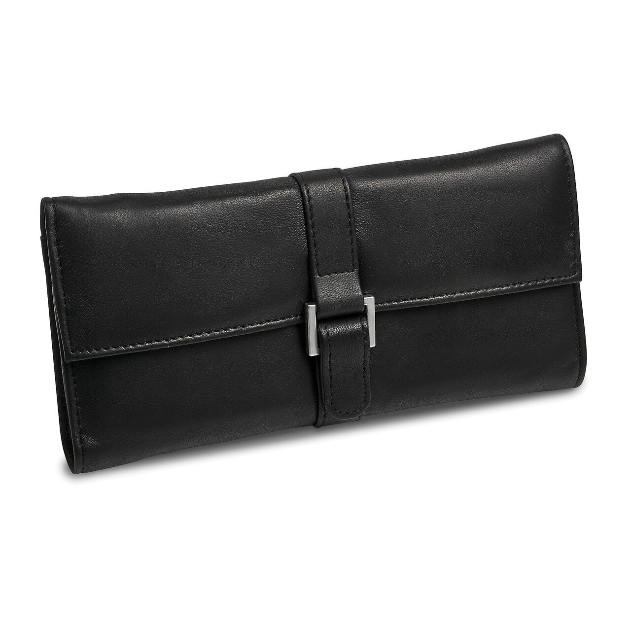 Black Leather Snap Buckle Jewelry Wallet GM17715, MPN: GM17715, 892925002753