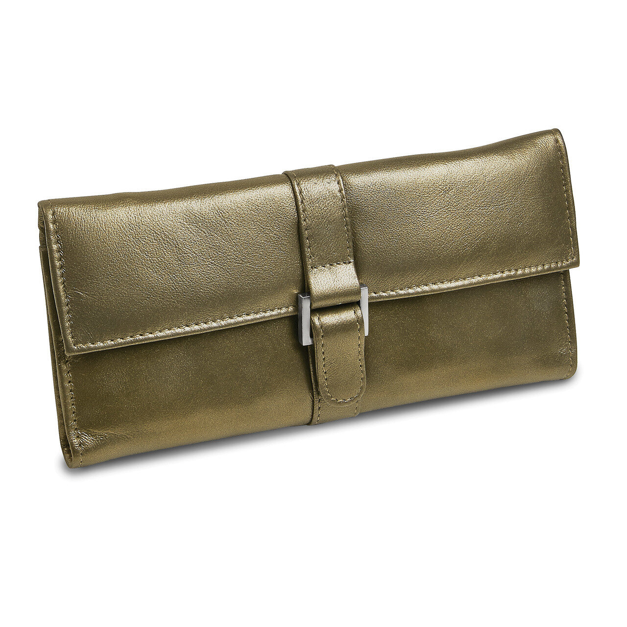 Pewter Leather Snap Buckle Jewelry Wallet GM17717, MPN: GM17717, 191101878008