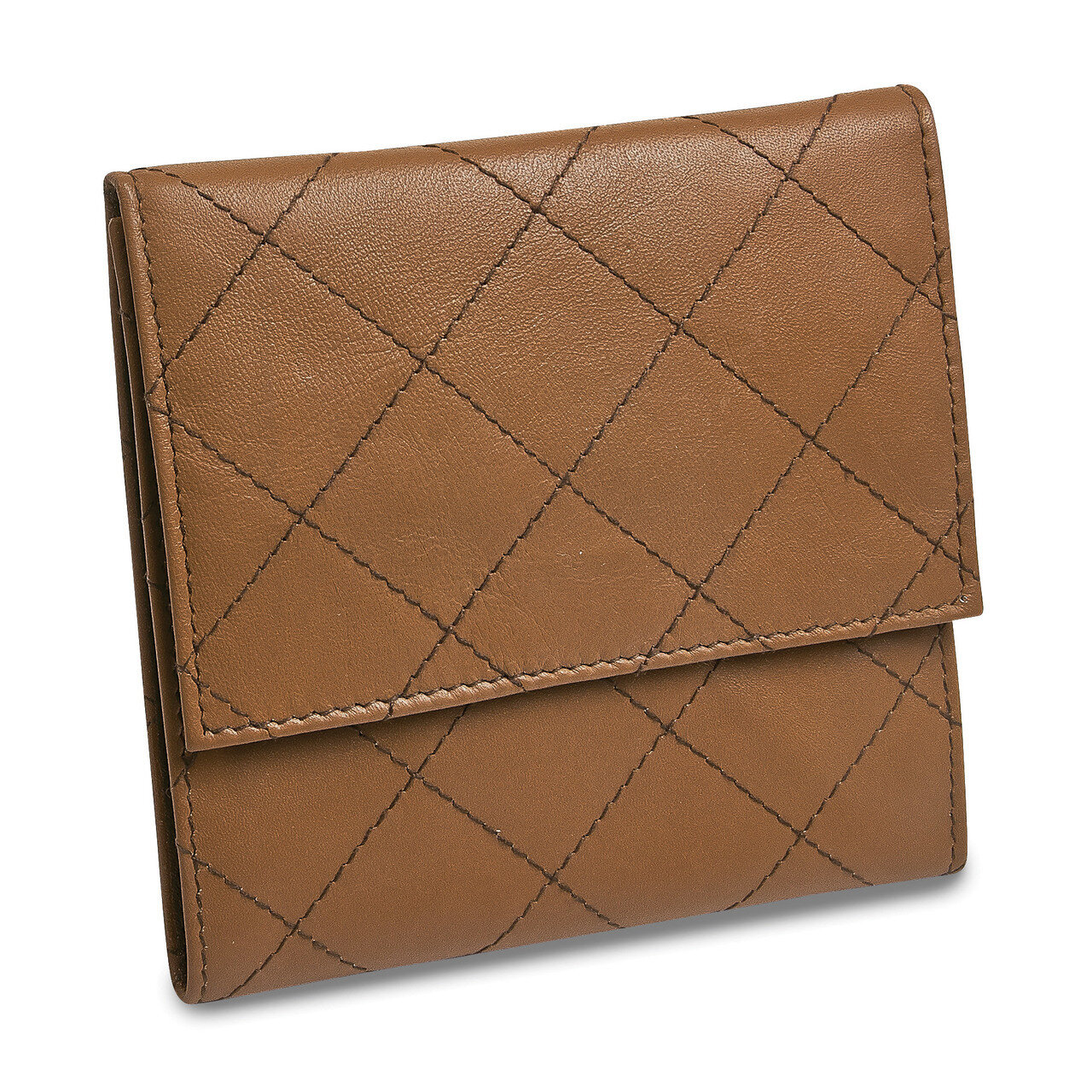 Tan Leather Quilted Jewelry Folder GM17728, MPN: GM17728, 191101877780