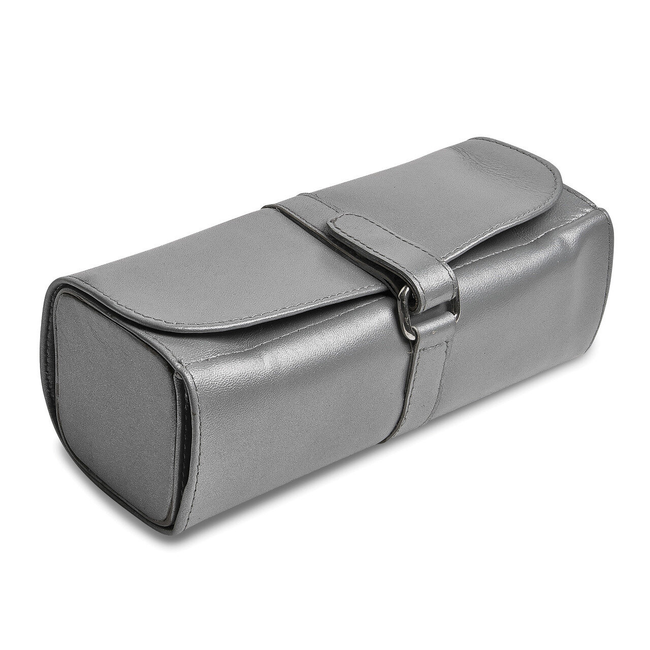 Silver Leather Snap Strap Large Jewelry Roll GM17748, MPN: GM17748, 191101878091